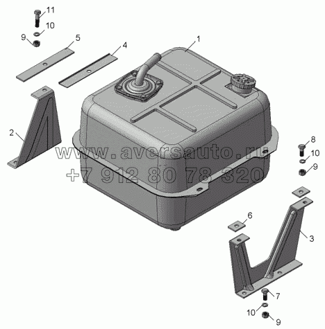 5511-8608001-10, 65111-8608001  Установка  масляного бака